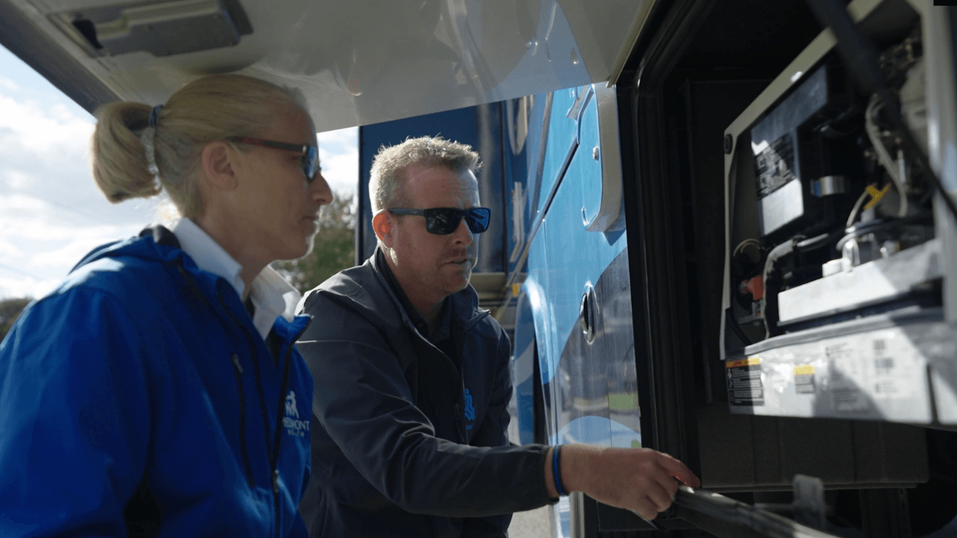 On-site mobile clinic service and maintenance technician at work