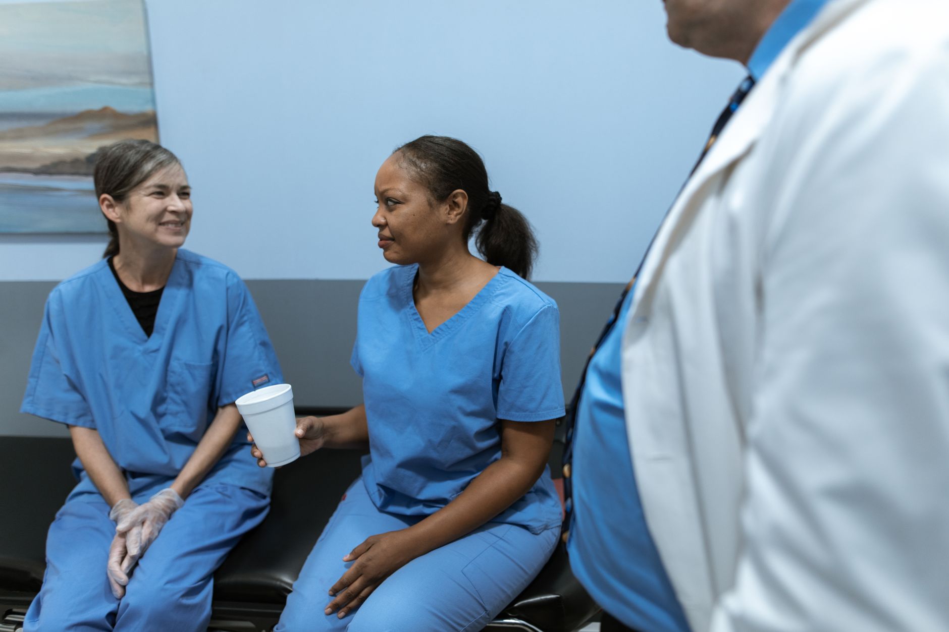 A healthcare team discussing a rural health transformation plan