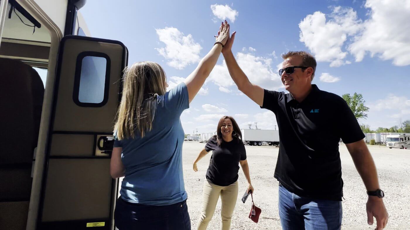 Mobile health clinic staff training session